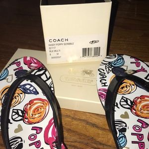 Coach poppy flip flops